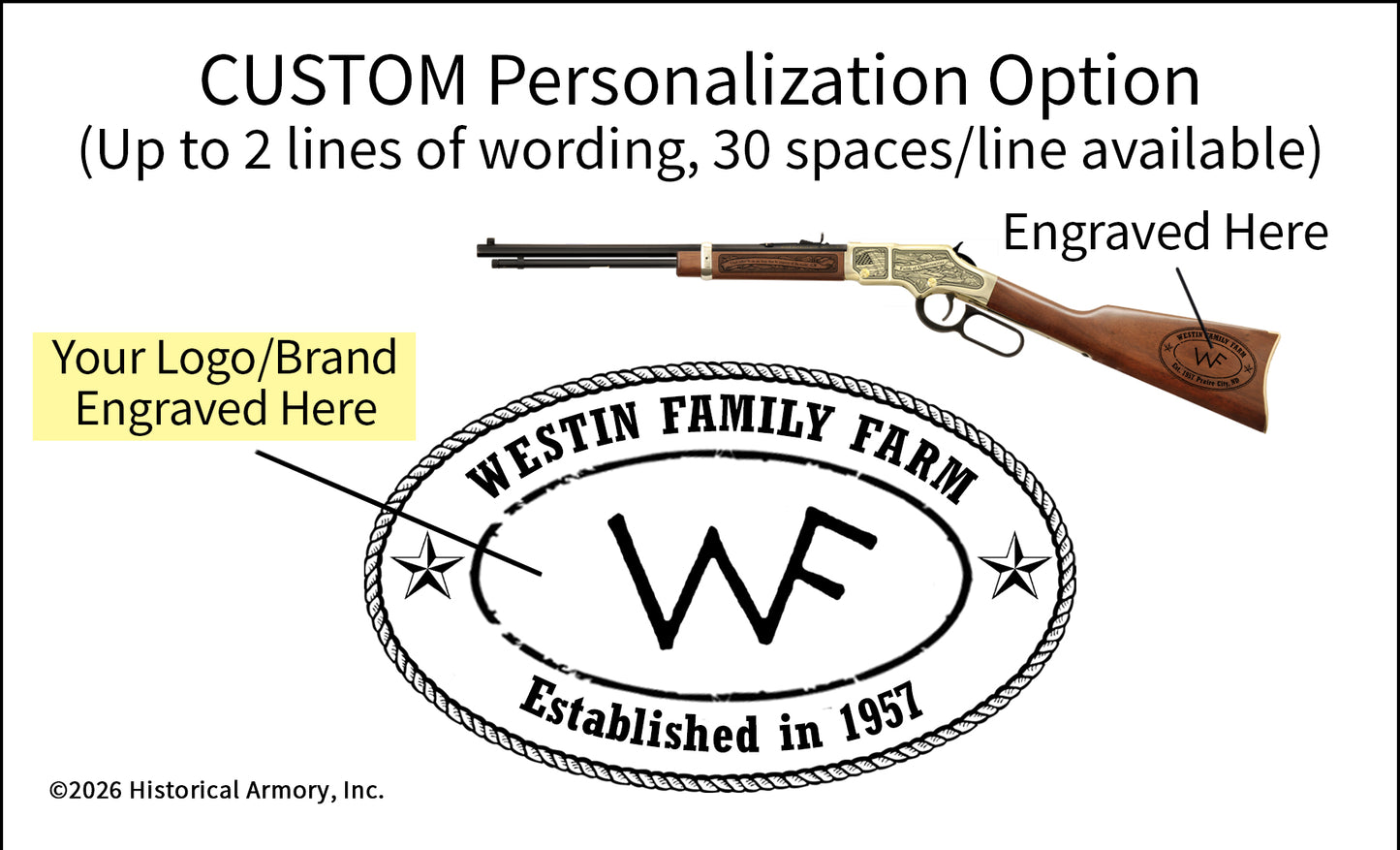 Custom Agricultural Heritage Engraved Rifle Personalization