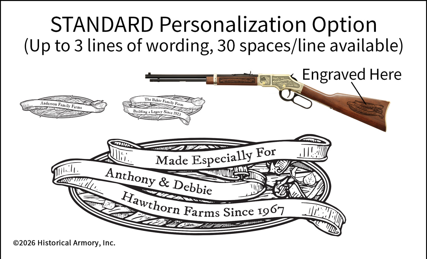 Standard Agricultural Heritage Engraved Rifle Personalization