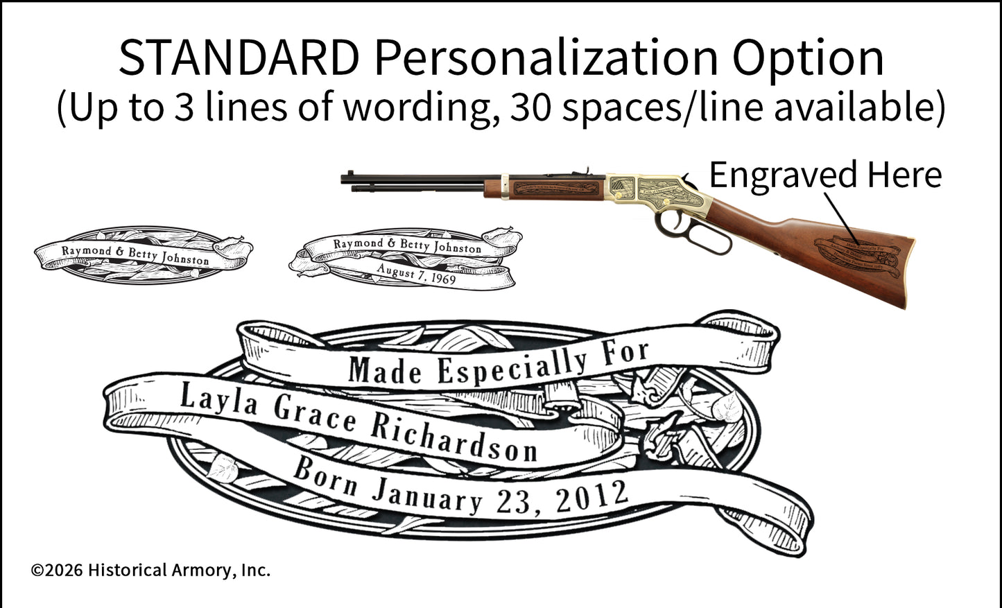 Standard Agricultural Heritage Engraved Rifle Personalization