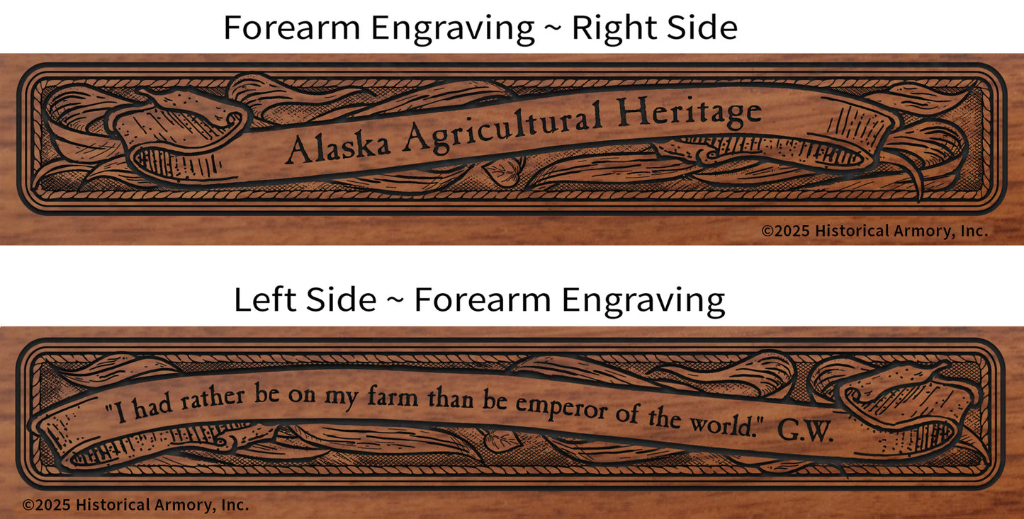 Alaska  Agricultural Heritage Engraved Rifle Forearm