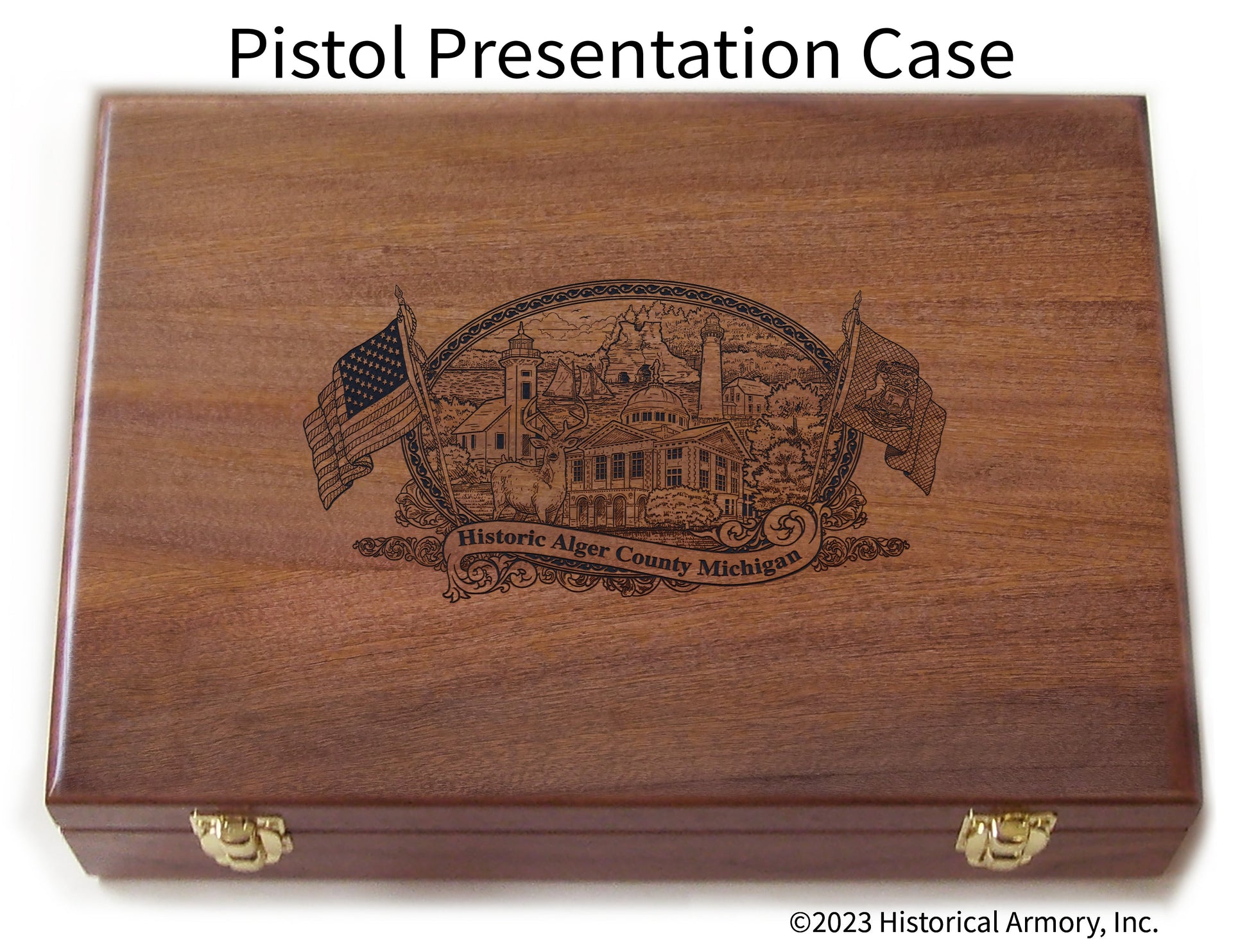 Alger County Michigan Engraved .45 Auto Ruger 1911 Presentation Case