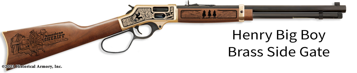 Henry Big Boy Brass Side Gate American Sheriffs Rifle Engraving