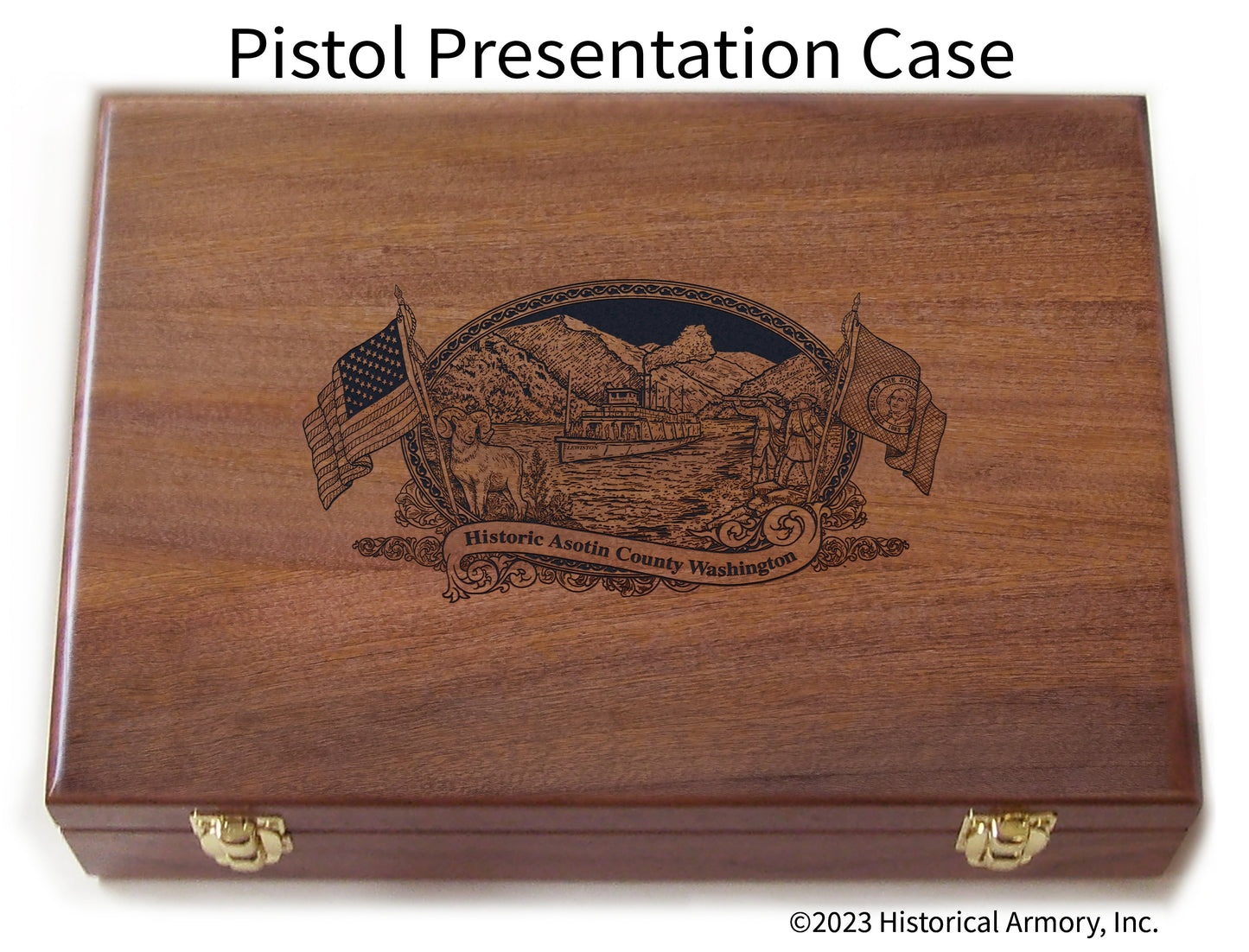 Asotin County Washington Engraved .45 Auto Ruger 1911 Presentation Case