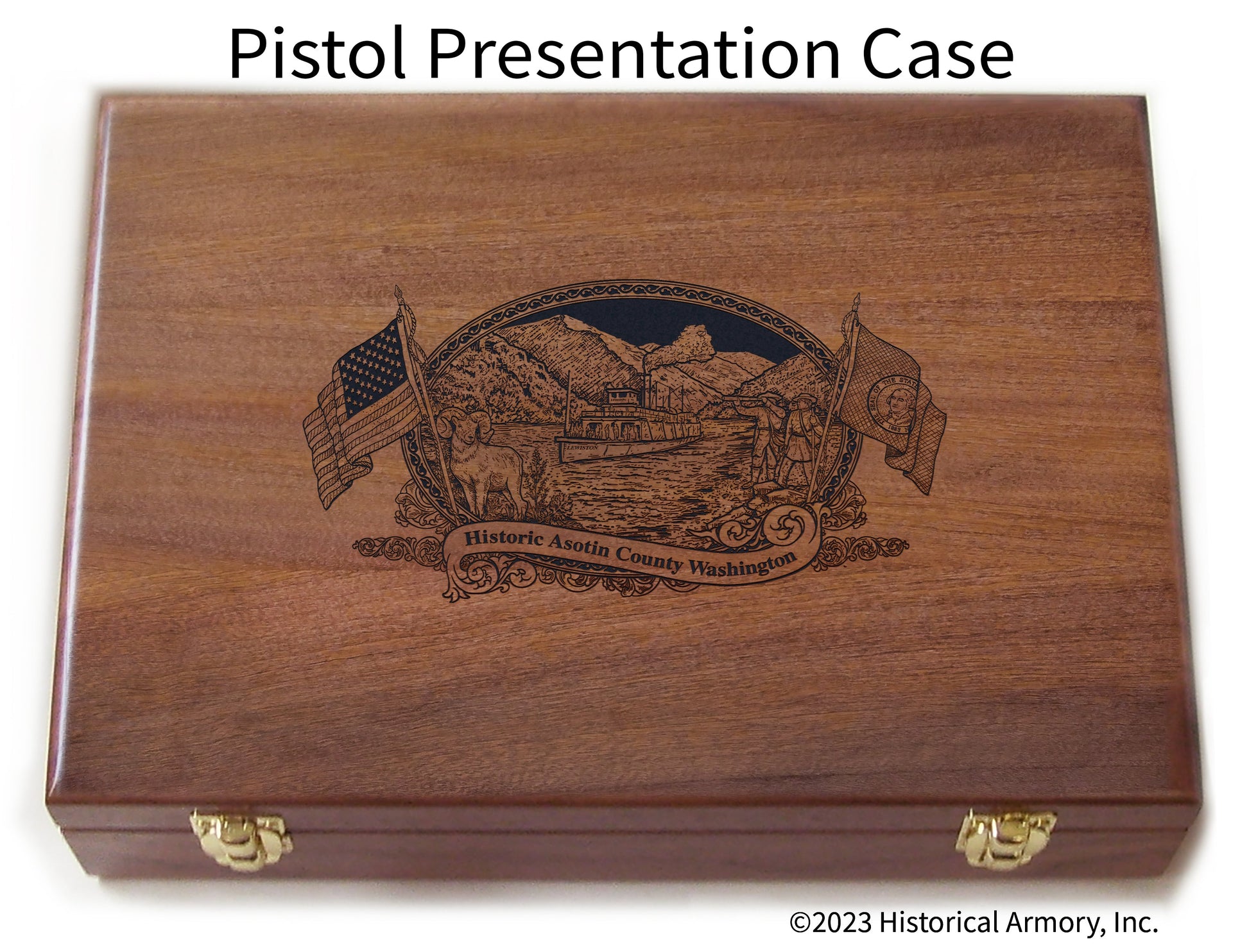 Asotin County Washington Engraved .45 Auto Ruger 1911 Presentation Case
