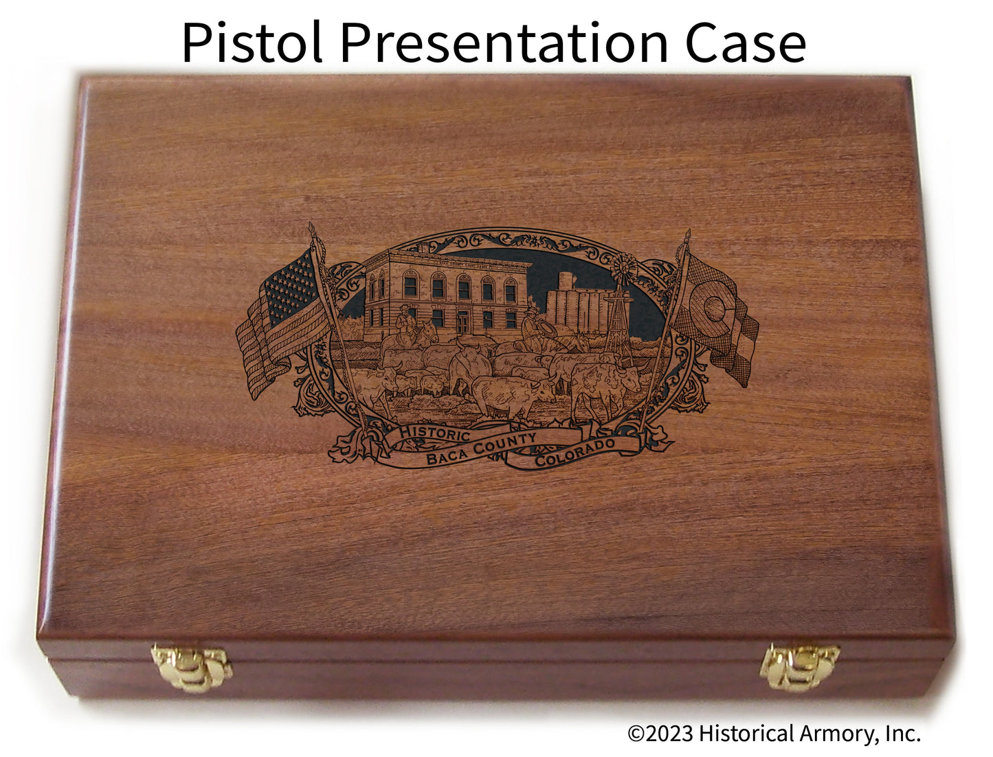 Baca County Colorado Engraved .45 Auto Ruger 1911 Presentation Case
