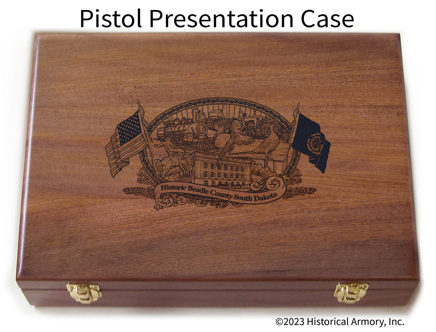 Beadle County South Dakota Engraved .45 Auto Ruger 1911 Presentation Case