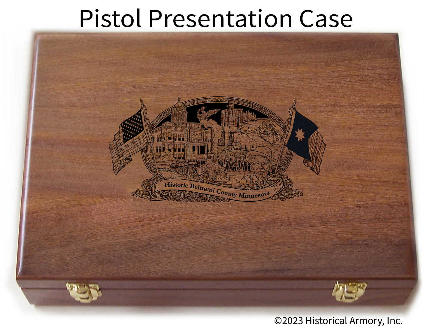 Beltrami County Minnesota Engraved .45 Auto Ruger 1911 Presentation Case