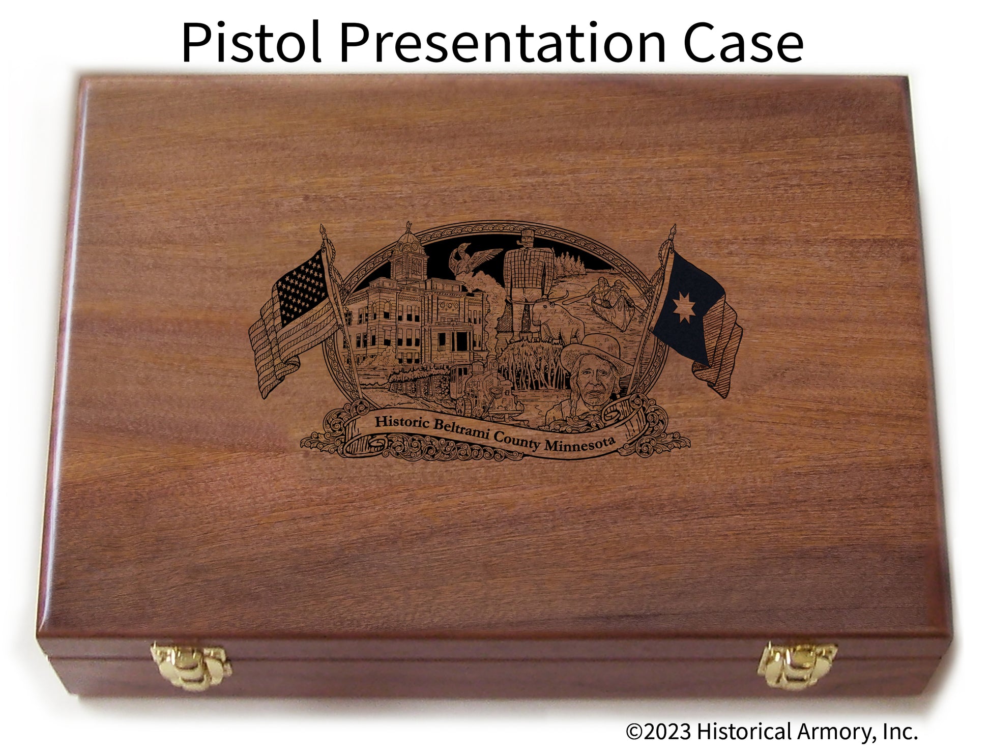 Beltrami County Minnesota Engraved .45 Auto Ruger 1911 Presentation Case