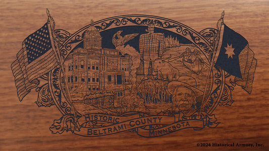 Beltrami County Minnesota Engraved Rifle Buttstock