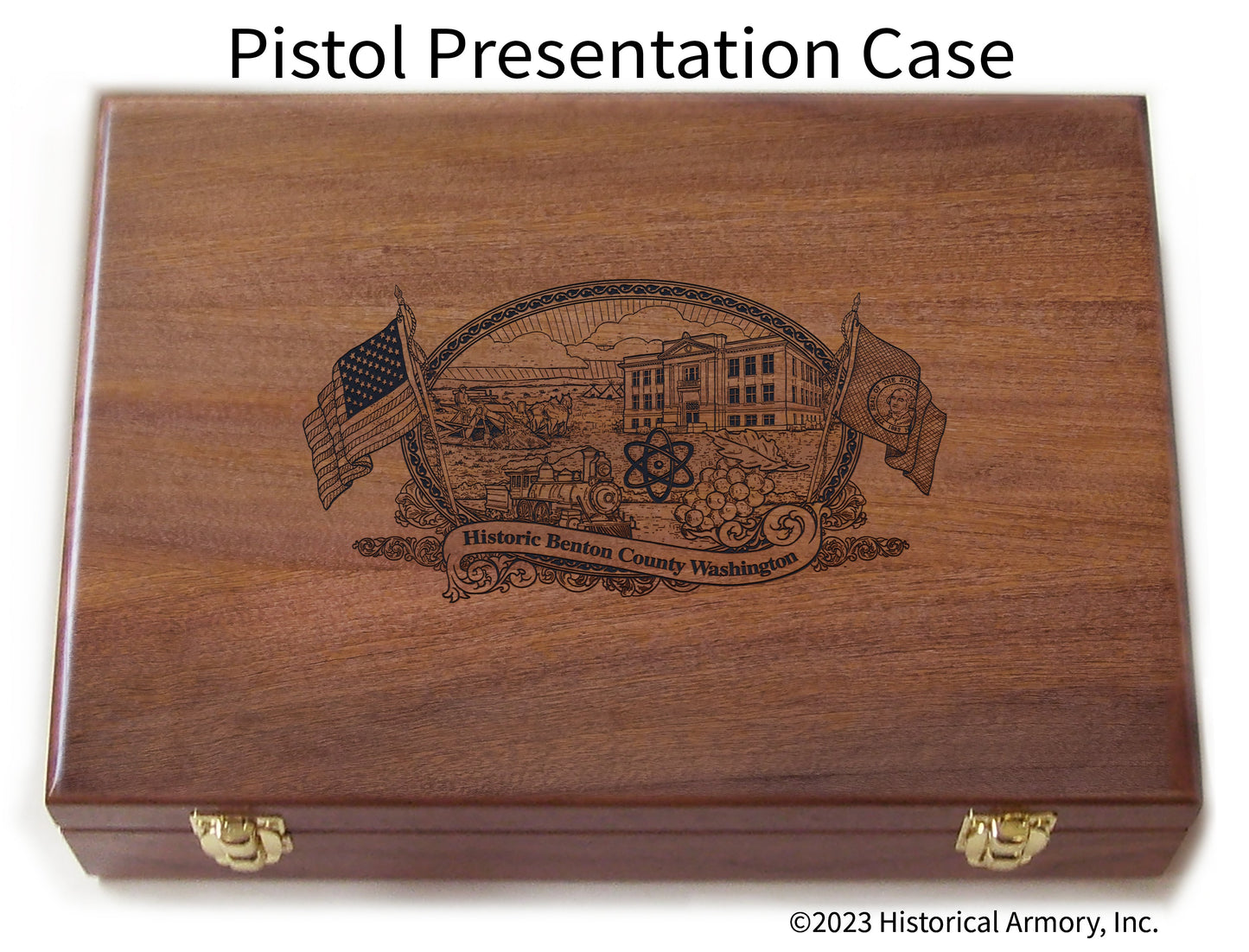 Benton County Washington Engraved .45 Auto Ruger 1911 Presentation Case