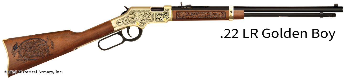Bergen County New Jersey Engraved Henry Golden Boy Rifle
