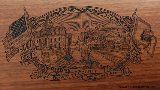 Berkeley County West-Virginia Engraved Rifle Buttstock