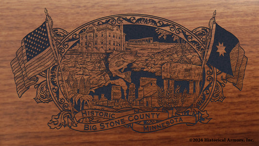 Big Stone County Minnesota Engraved Rifle Buttstock