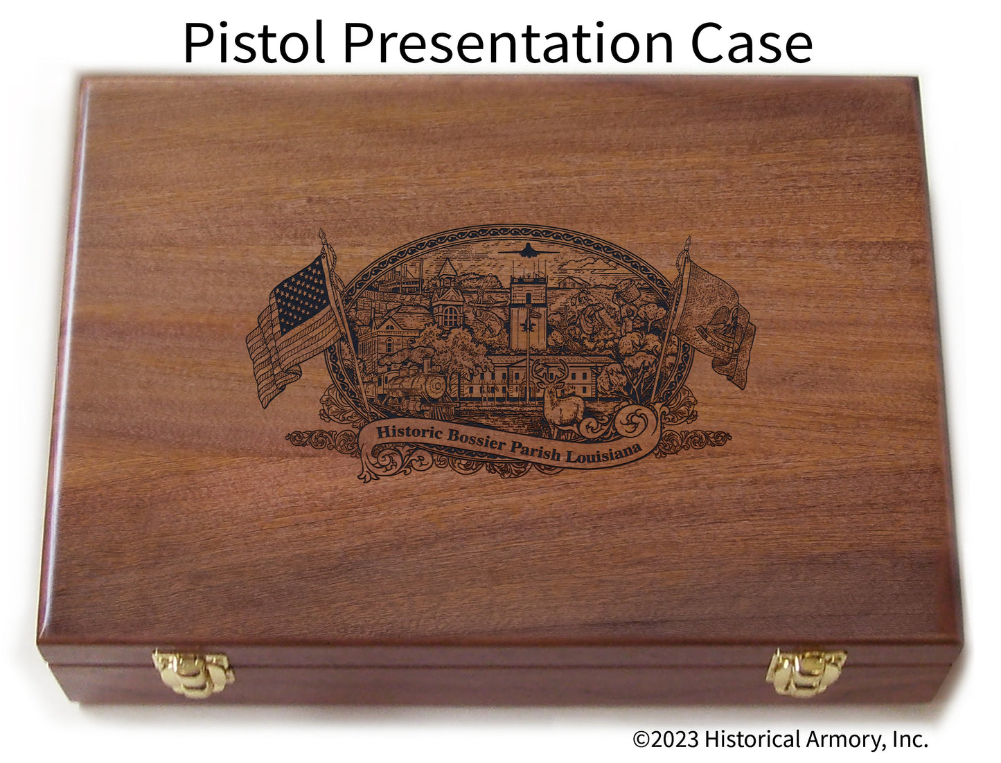 Bossier Parish Louisiana Engraved .45 Auto Ruger 1911 Presentation Case