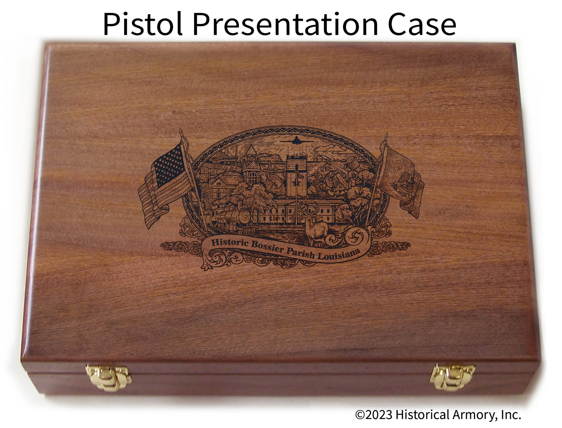 Bossier Parish Louisiana Engraved .45 Auto Ruger 1911 Presentation Case