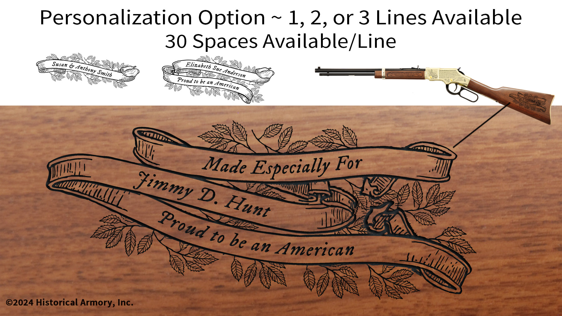 Boston Tea Party Limited Edition Personalized Engraved Rifle