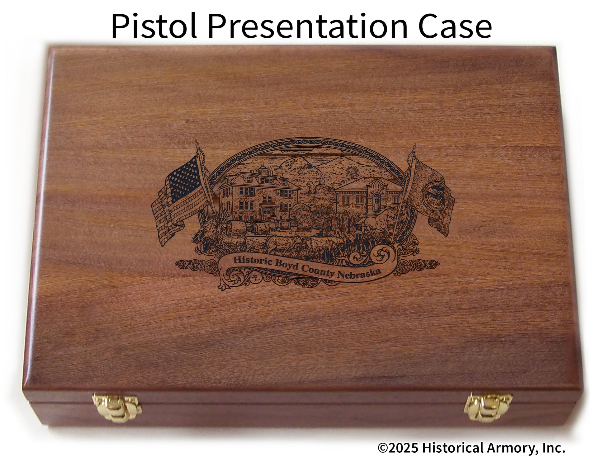 Boyd County Nebraska Engraved .45 Auto Ruger 1911 Presentation Case