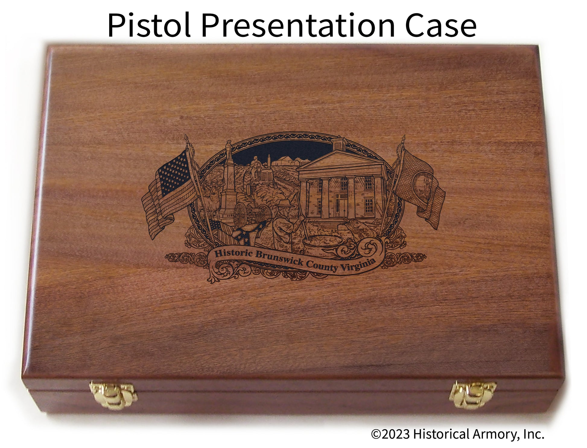 Brunswick County Virginia Engraved .45 Auto Ruger 1911 Presentation Case