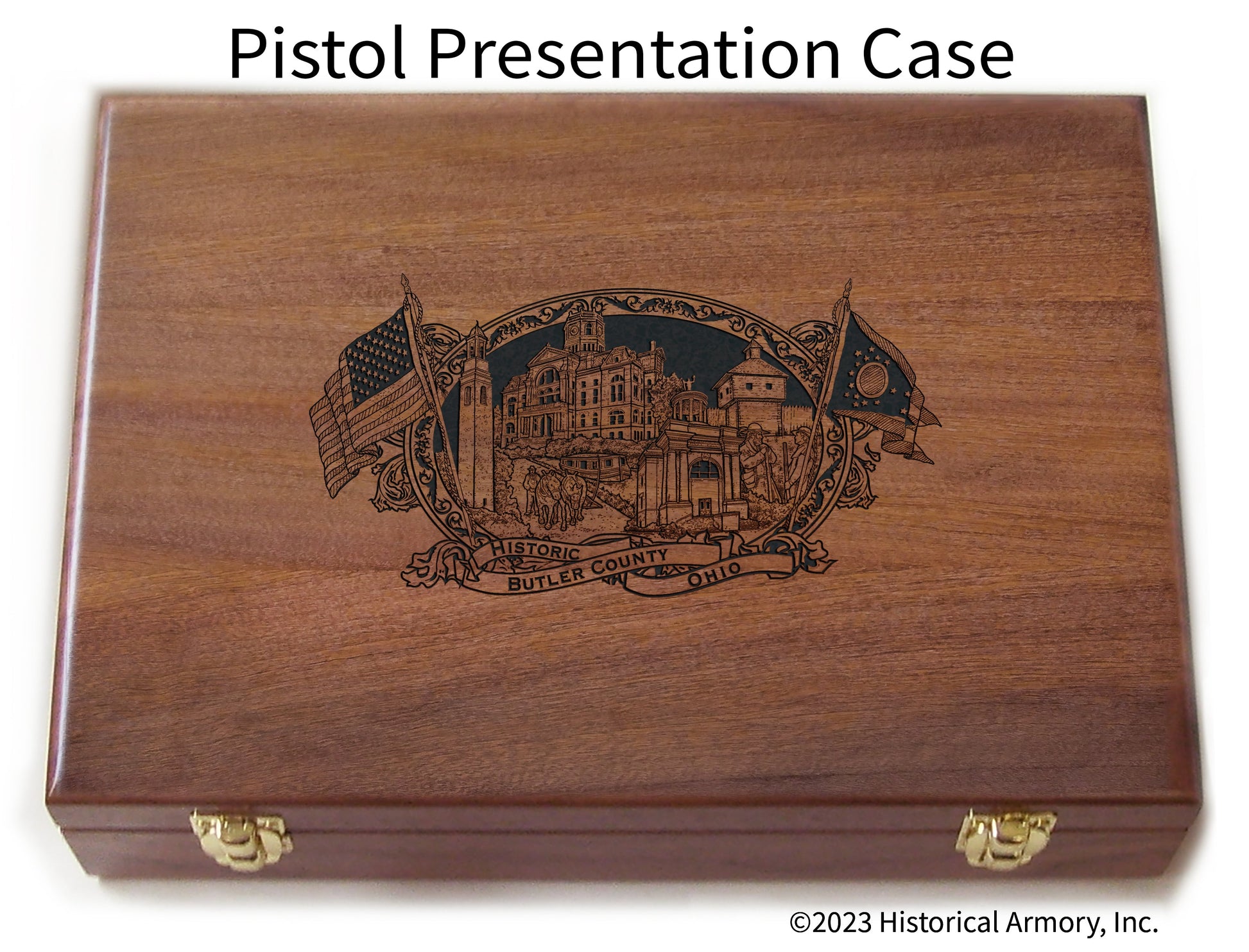 Butler County Ohio Engraved .45 Auto Ruger 1911 Presentation Case