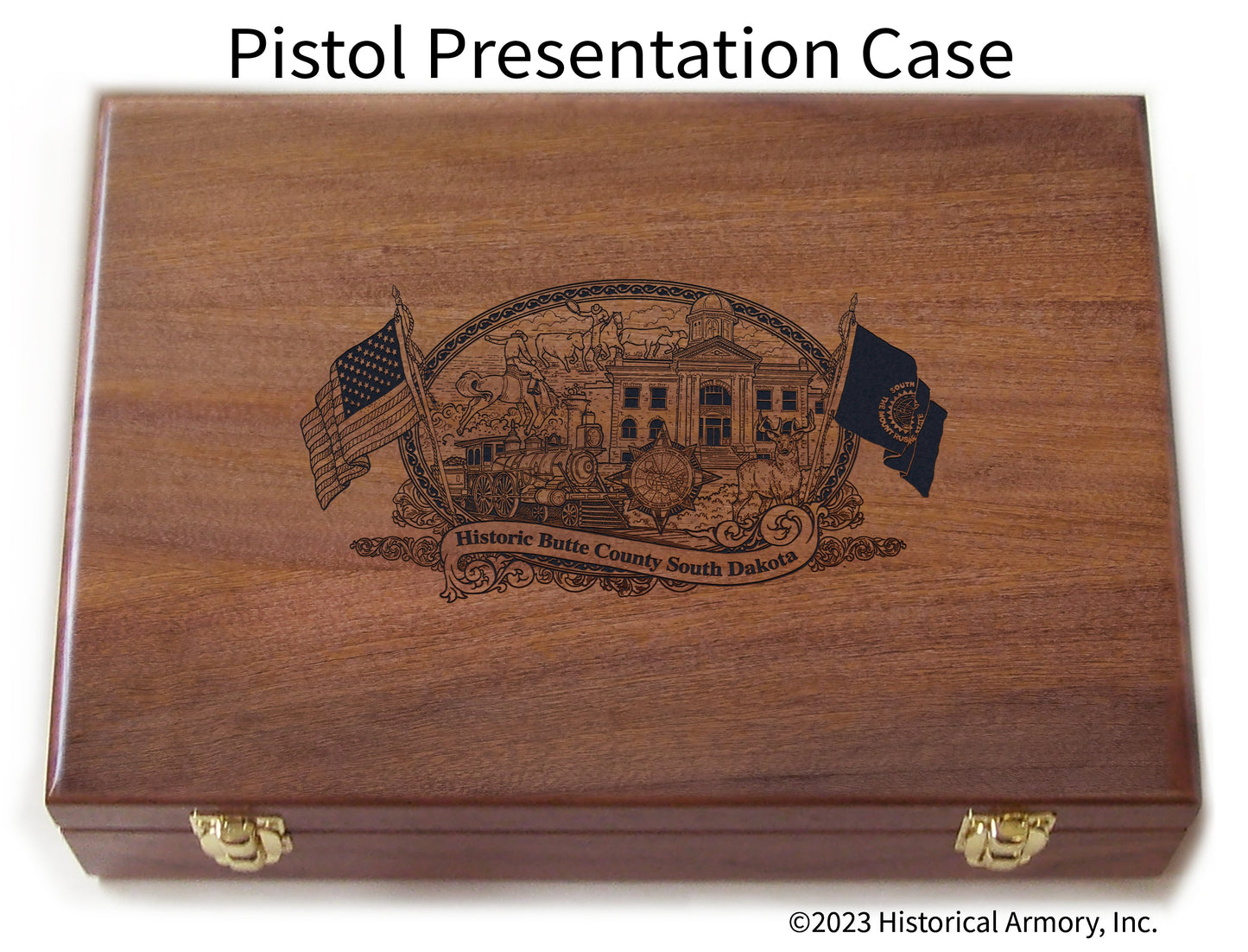 Butte County South Dakota Engraved .45 Auto Ruger 1911 Presentation Case