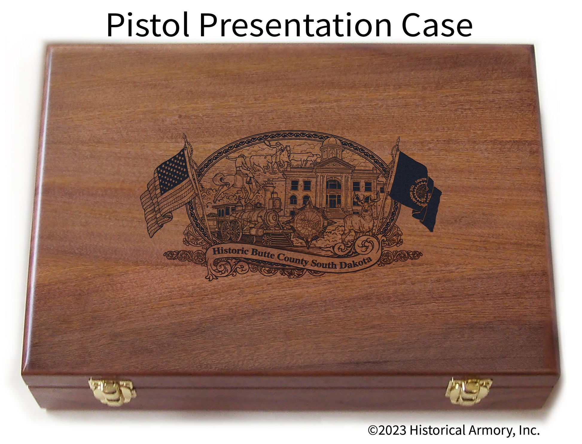 Butte County South Dakota Engraved .45 Auto Ruger 1911 Presentation Case