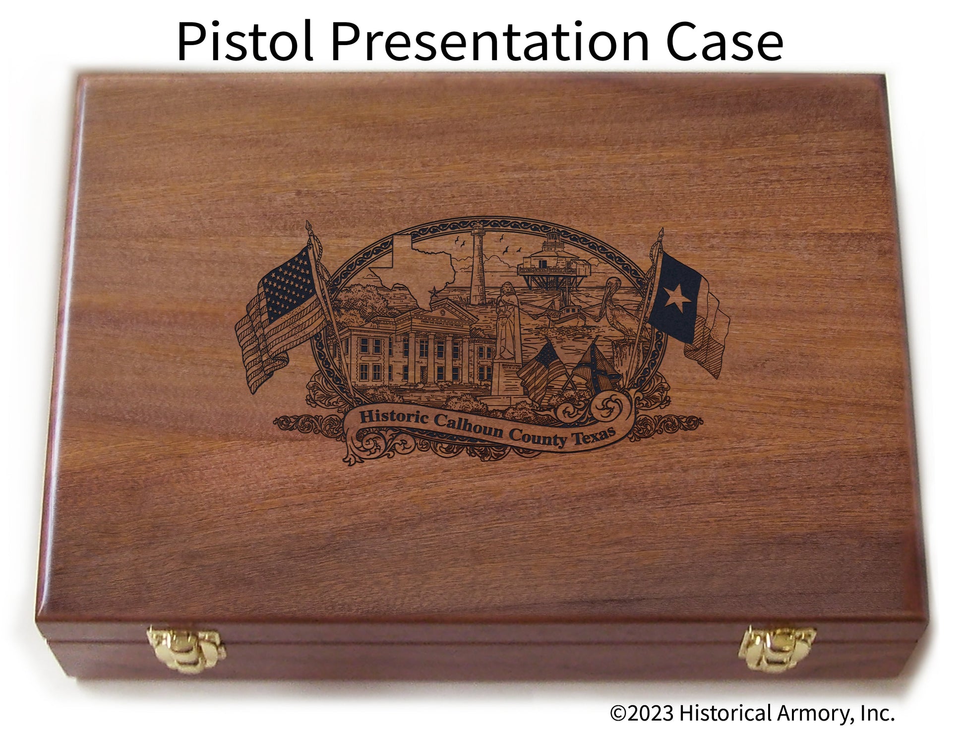Calhoun County Texas Engraved .45 Auto Ruger 1911 Presentation Case