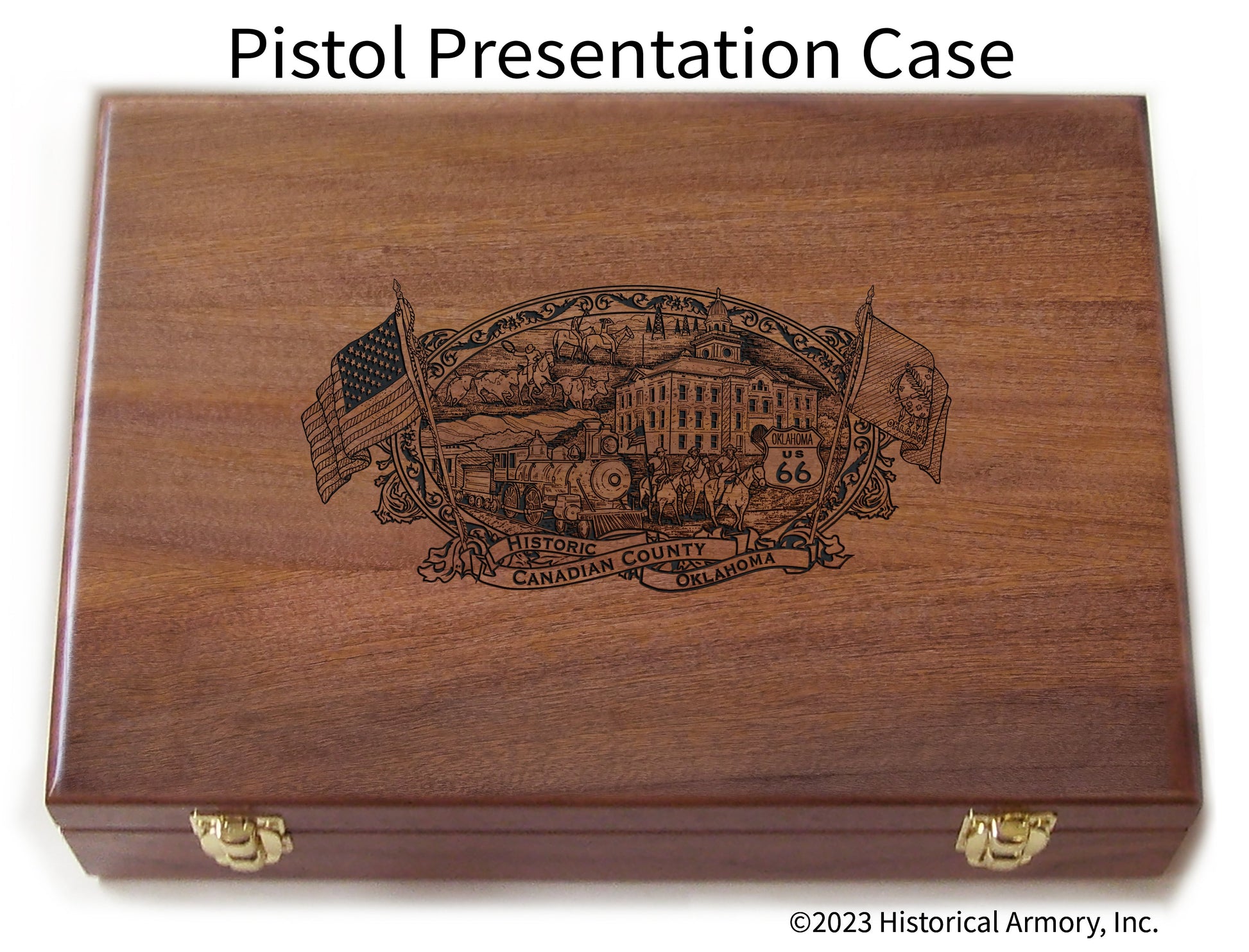 Canadian County Oklahoma Engraved .45 Auto Ruger 1911 Presentation Case