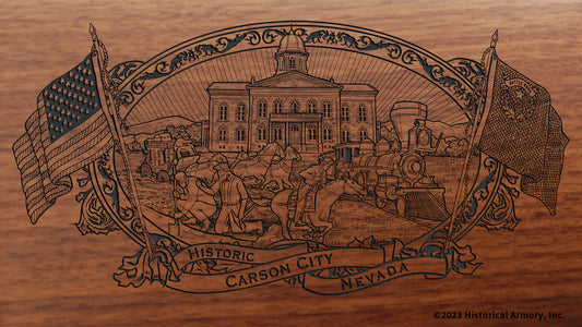 carson city county nevada engraved rifle buttstock