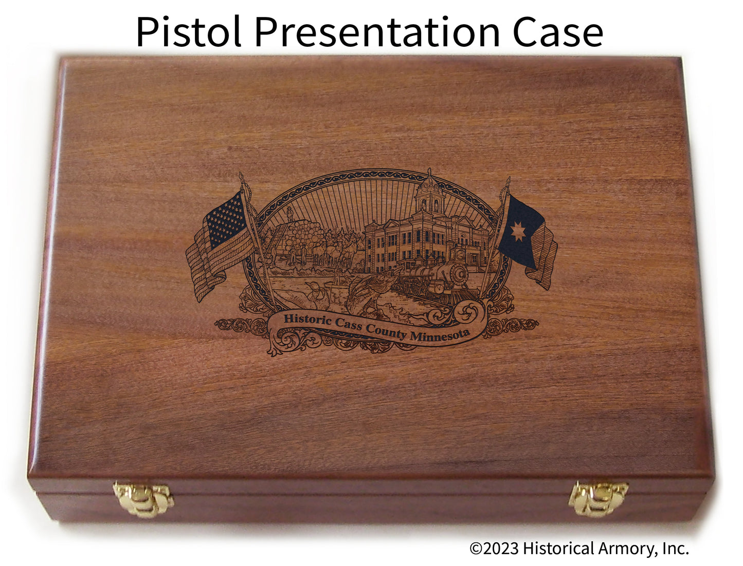 Cass County Minnesota Engraved .45 Auto Ruger 1911 Presentation Case
