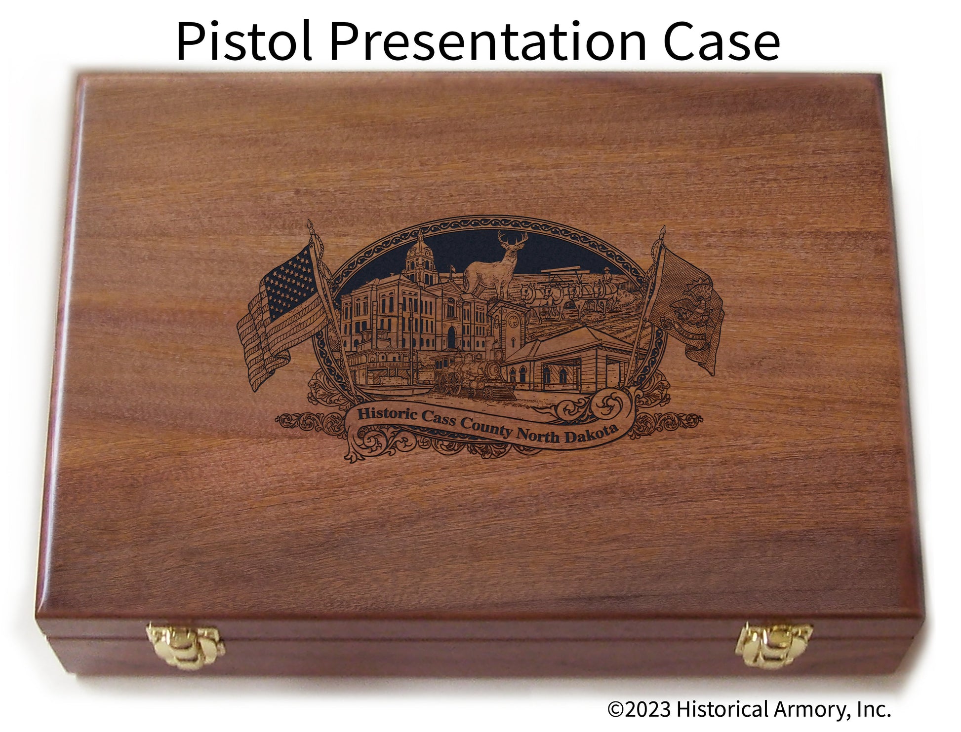 Cass County North Dakota Engraved .45 Auto Ruger 1911 Presentation Case