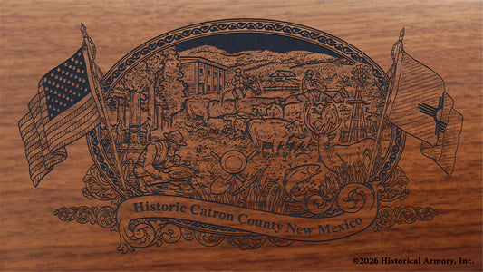 Catron County New Mexico Engraved Rifle Buttstock