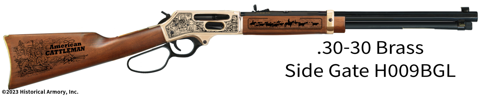 American Cattleman Limited Edition Henry .30-30 Brass Side Gate Engraved Rifle
