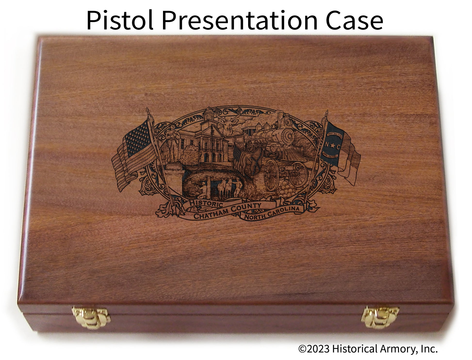 Chatham County North Carolina Engraved .45 Auto Ruger 1911 Presentation Case