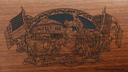 Cherokee County Iowa Engraved Rifle