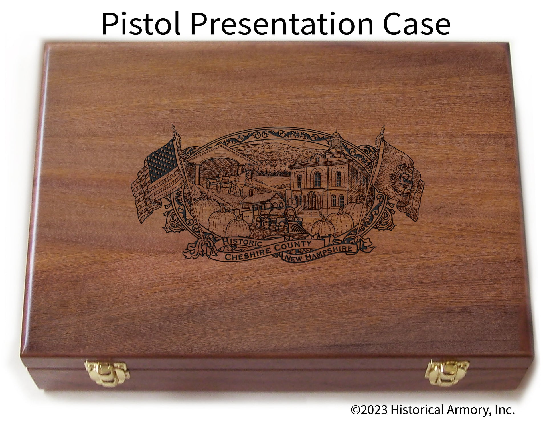 Cheshire County New Hampshire Engraved .45 Auto Ruger 1911 Presentation Case