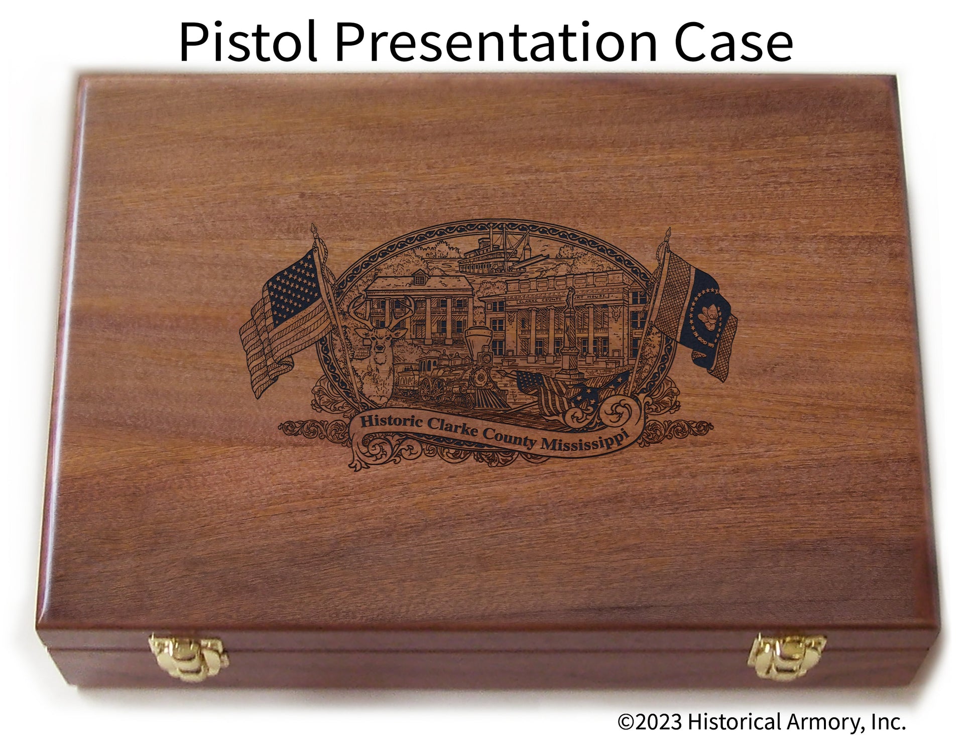 Clarke County Mississippi Engraved .45 Auto Ruger 1911 Presentation Case