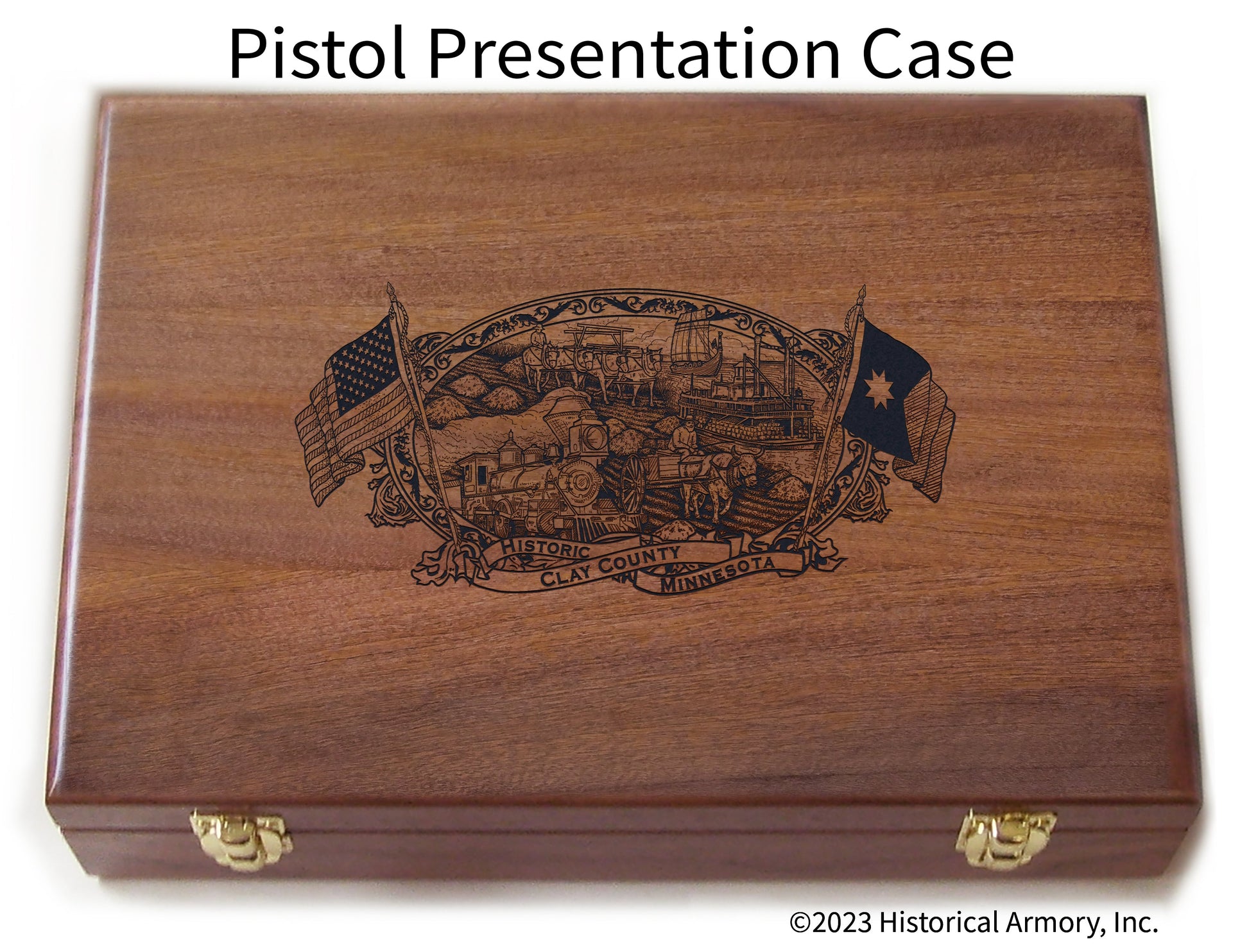 Clay County Minnesota Engraved .45 Auto Ruger 1911 Presentation Case