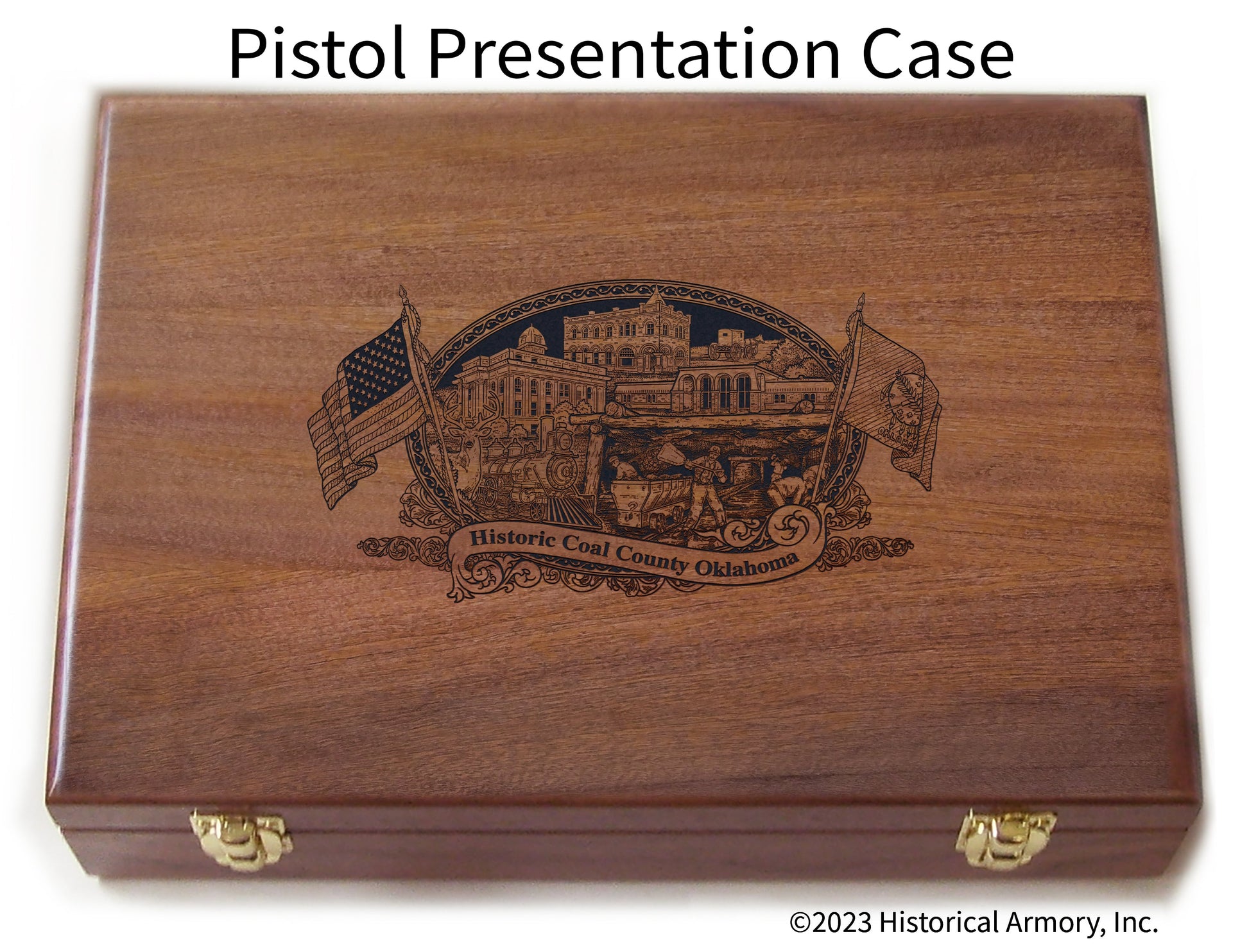 Coal County Oklahoma Engraved .45 Auto Ruger 1911 Presentation Case
