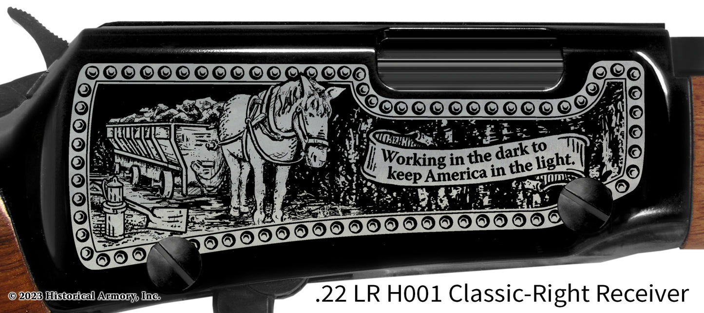 American Coal Miner Limited Edition Engraved Henry .22 LR H001 Rifle