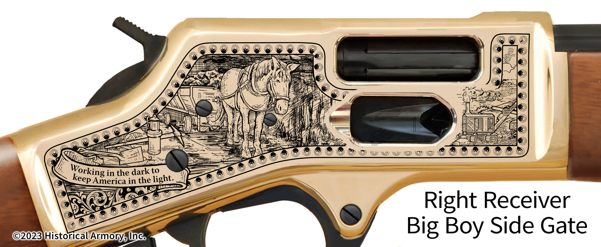 American Coal Miner Limited Edition Engraved Henry Big Boy  Rifle