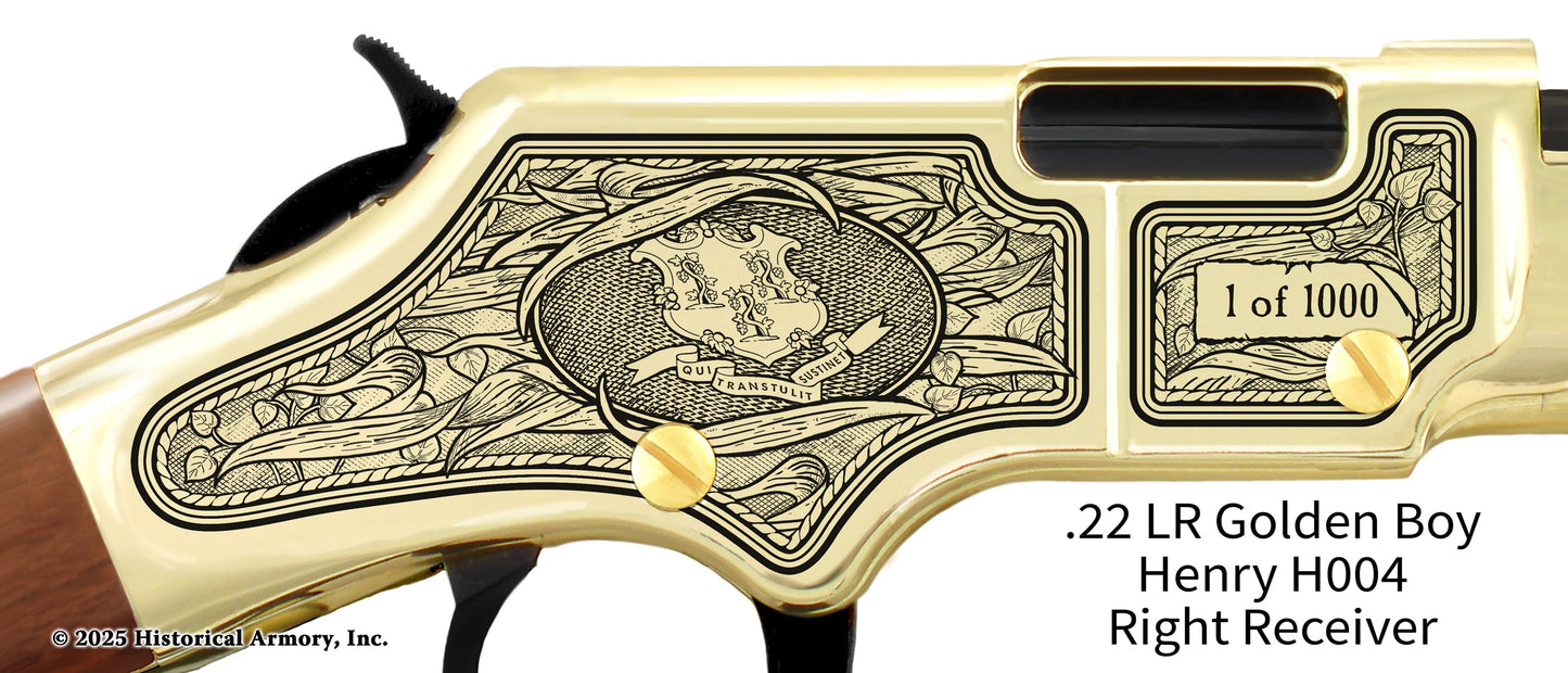 Connecticut  Agricultural Heritage Engraved Henry Golden Boy Rifle