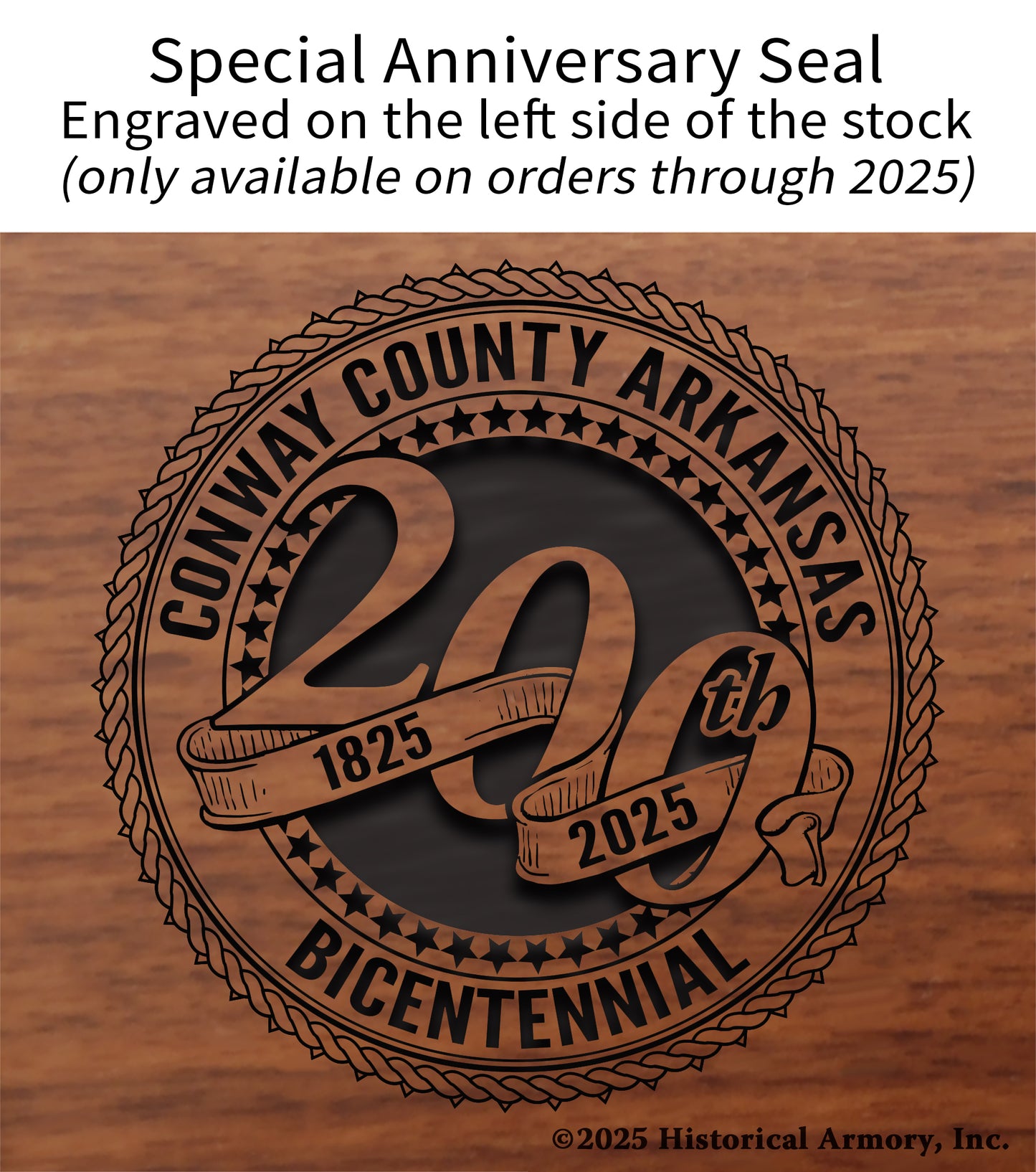 Conway County Arkansas Engraved Rifle