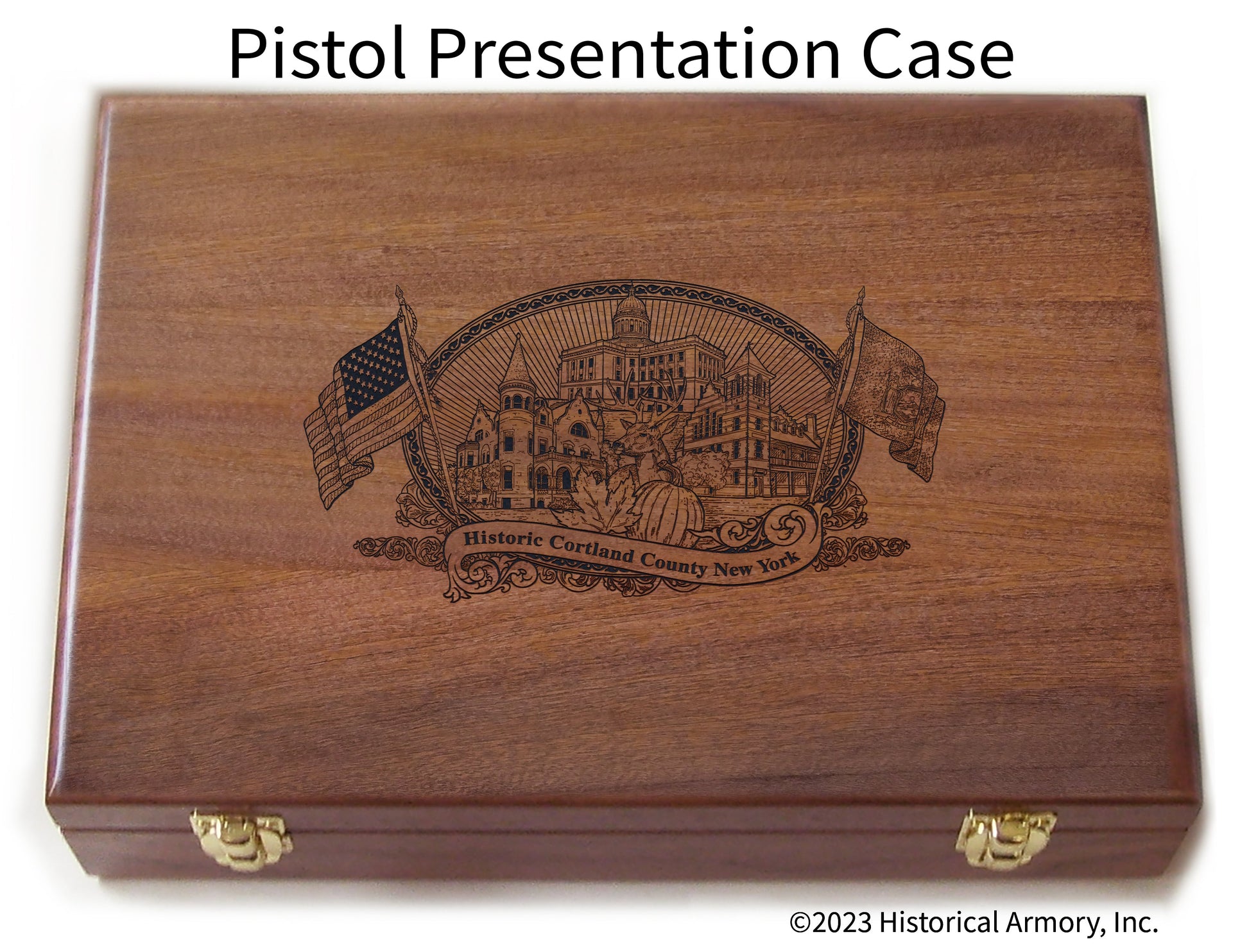 Cortland County New York Engraved .45 Auto Ruger 1911 Presentation Case