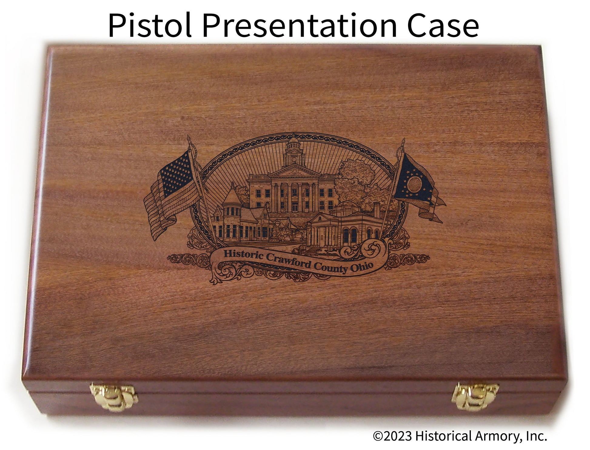Crawford County Ohio Engraved .45 Auto Ruger 1911 Presentation Case