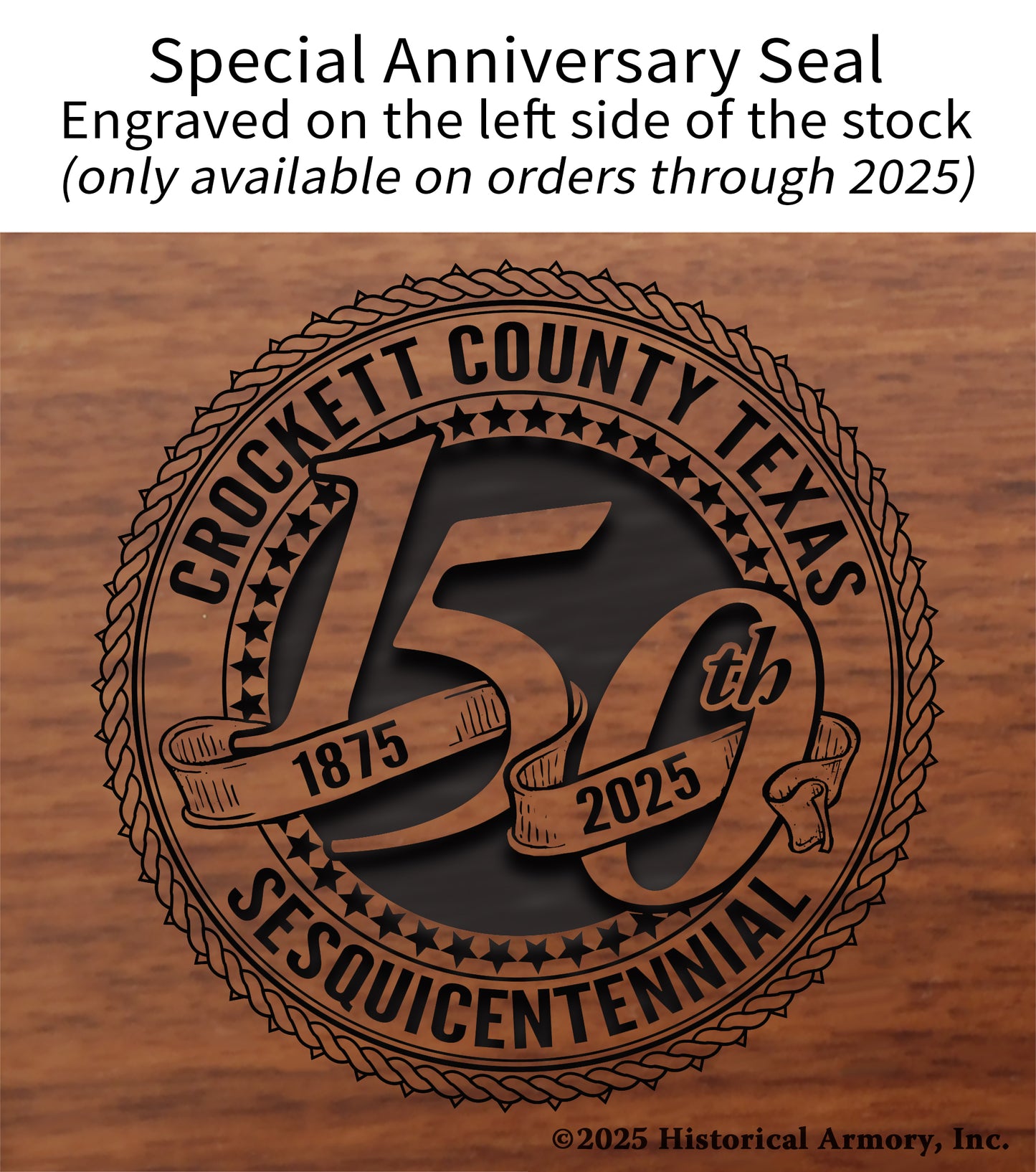 Crockett County Texas Engraved Rifle