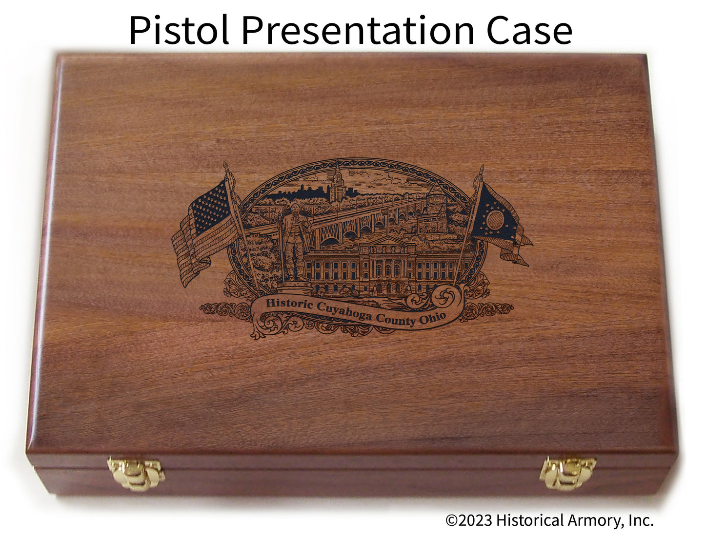 Cuyahoga County Ohio Engraved .45 Auto Ruger 1911 Presentation Case