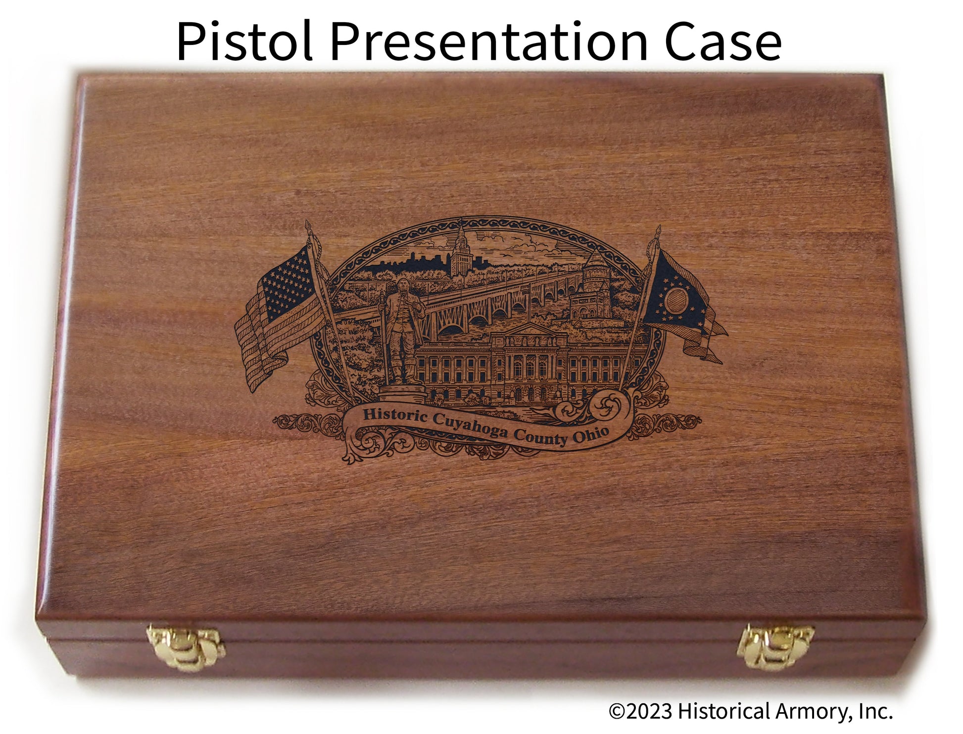 Cuyahoga County Ohio Engraved .45 Auto Ruger 1911 Presentation Case