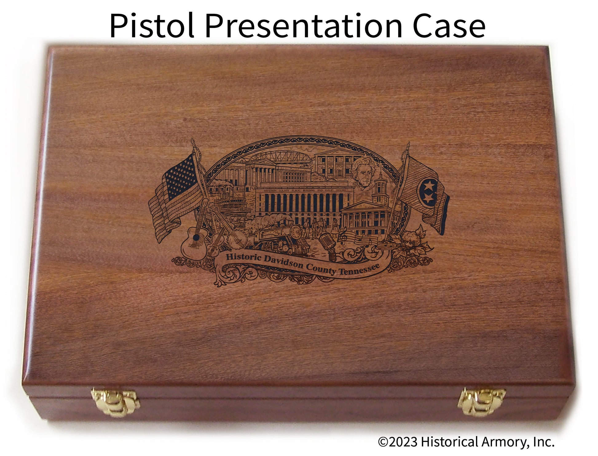 Davidson County Tennessee Engraved .45 Auto Ruger 1911 Presentation Case