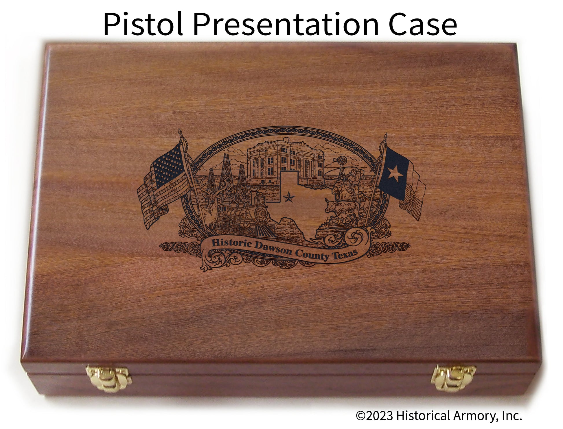 Dawson County Texas Engraved .45 Auto Ruger 1911 Presentation Case