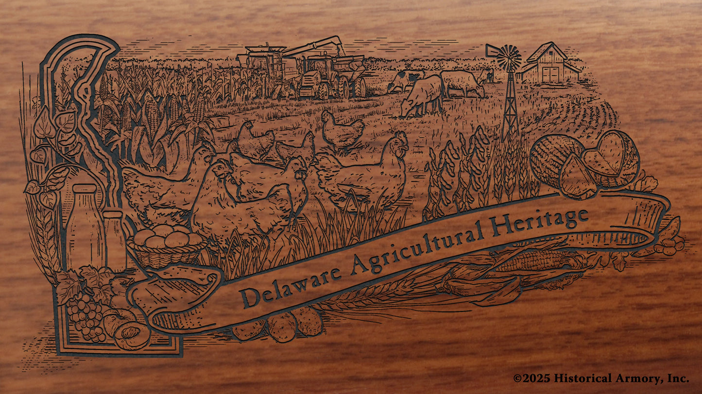 Delaware Agricultural Heritage Engraved Rifle Buttstock
